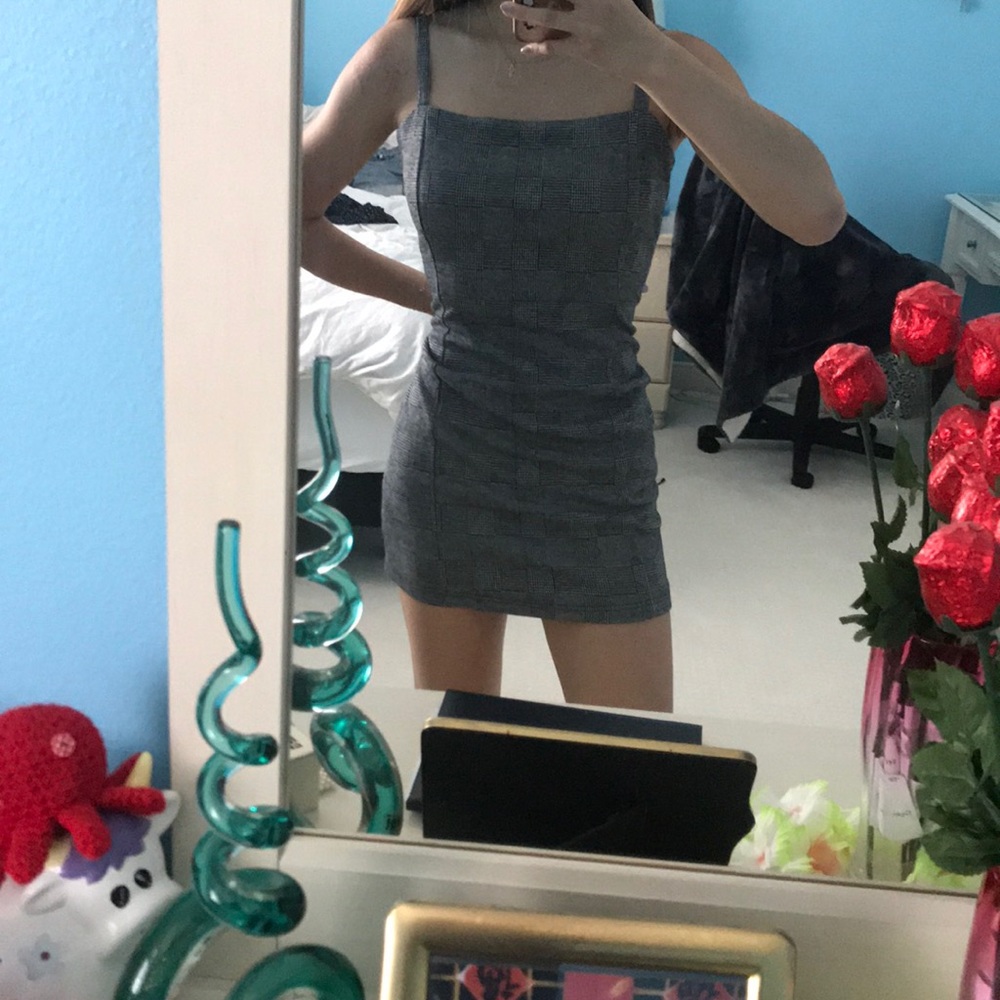 Plaid mini dress